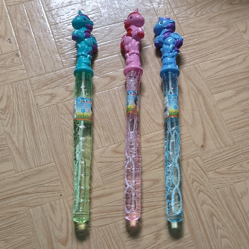 Bundle Of 3 FunTime Bubble Stick Unicorns